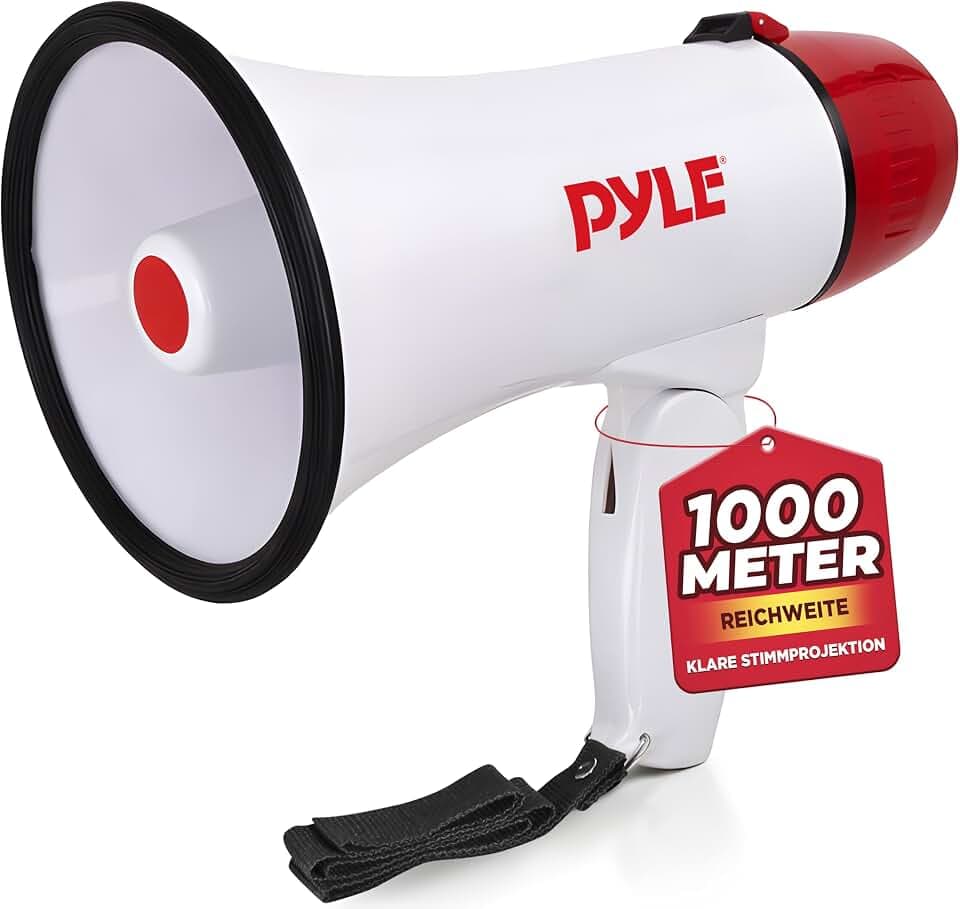 Pyle Megaphon mit Sirene, Signalhorn