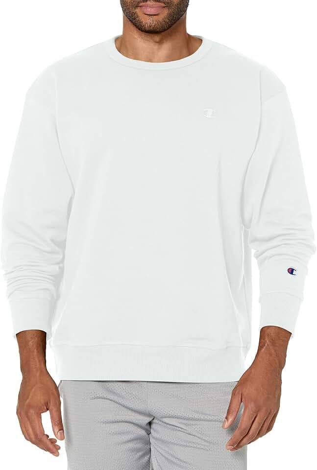 Champion Herren Crewneck, Powerblend Fleece Sweatshirt, Crewneck Sweatshirts (Reg. oder Groß & Lang)
