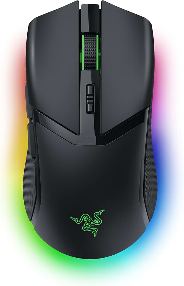 Razer Cobra Pro - Individuell anpassbare kabellose Gaming-Maus Chroma RGB (10 Anpassbare Tasten, Chroma-Beleuchtung mit 11 Zonen, Optischer Focus Pro Sensor mit 30K) Schwarz