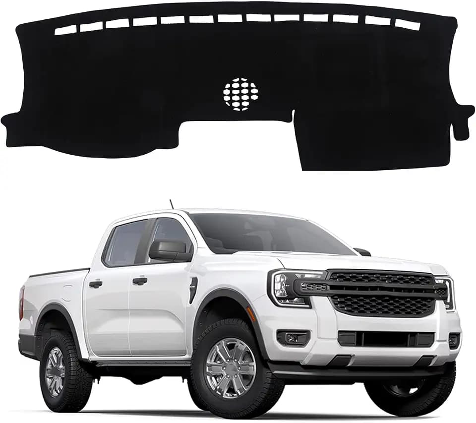 YYCKE Dashboard Dash Cover Mat for 2024 2025 2026 Ford Ranger