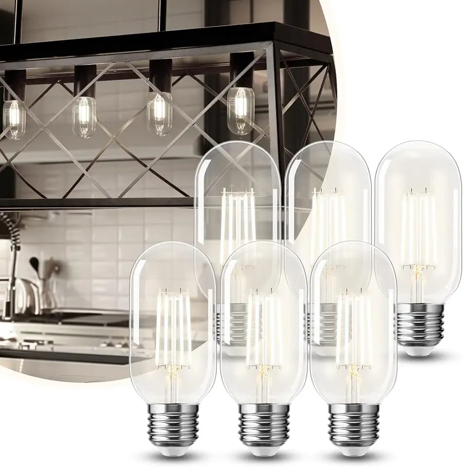 DORESshop LED Edison Bulbs 6 Pack,4W Antique LED Filament Bulbs,Daylight