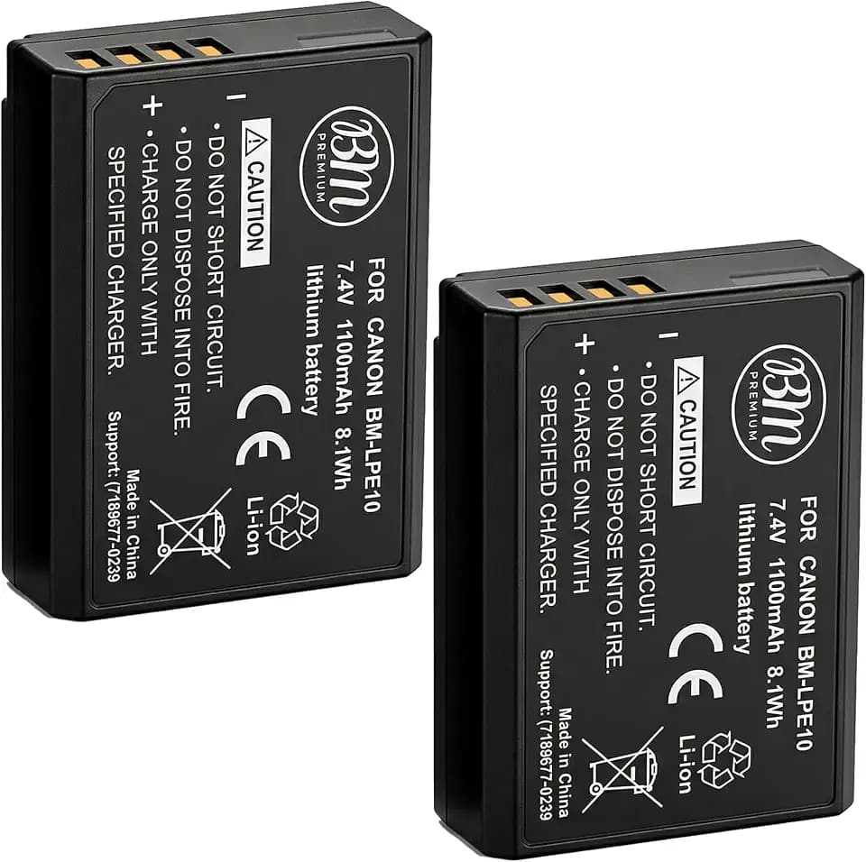 BM Premium 2-Pack of LP-E10 Batteries