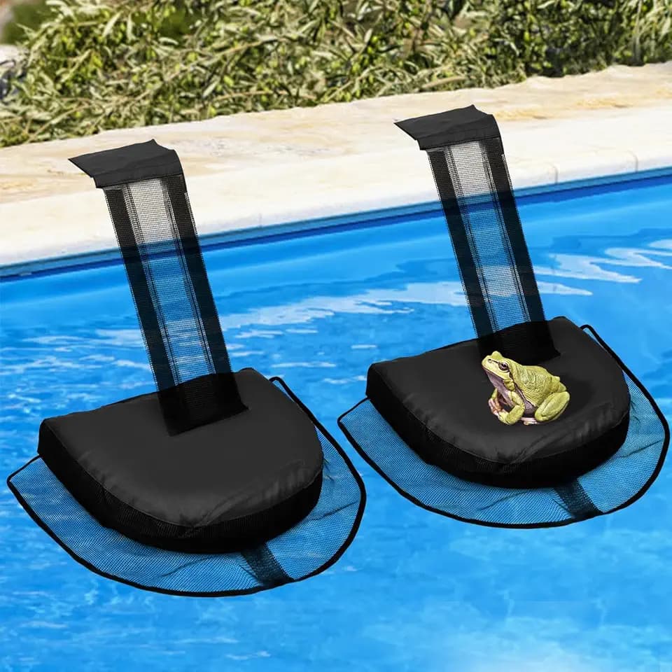 2 Pack Animal Saving Escape Ramp for Swimming Pool, Pool Critter Escape Ramp, Floating Rescues Frog Saver for Swimming Pool Critter Escape Ramp