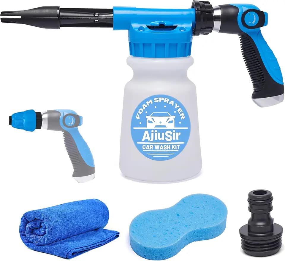 Car Wash Foam Gun Sprayer,Foam Connon for Garden Hose,Cleaning Kit