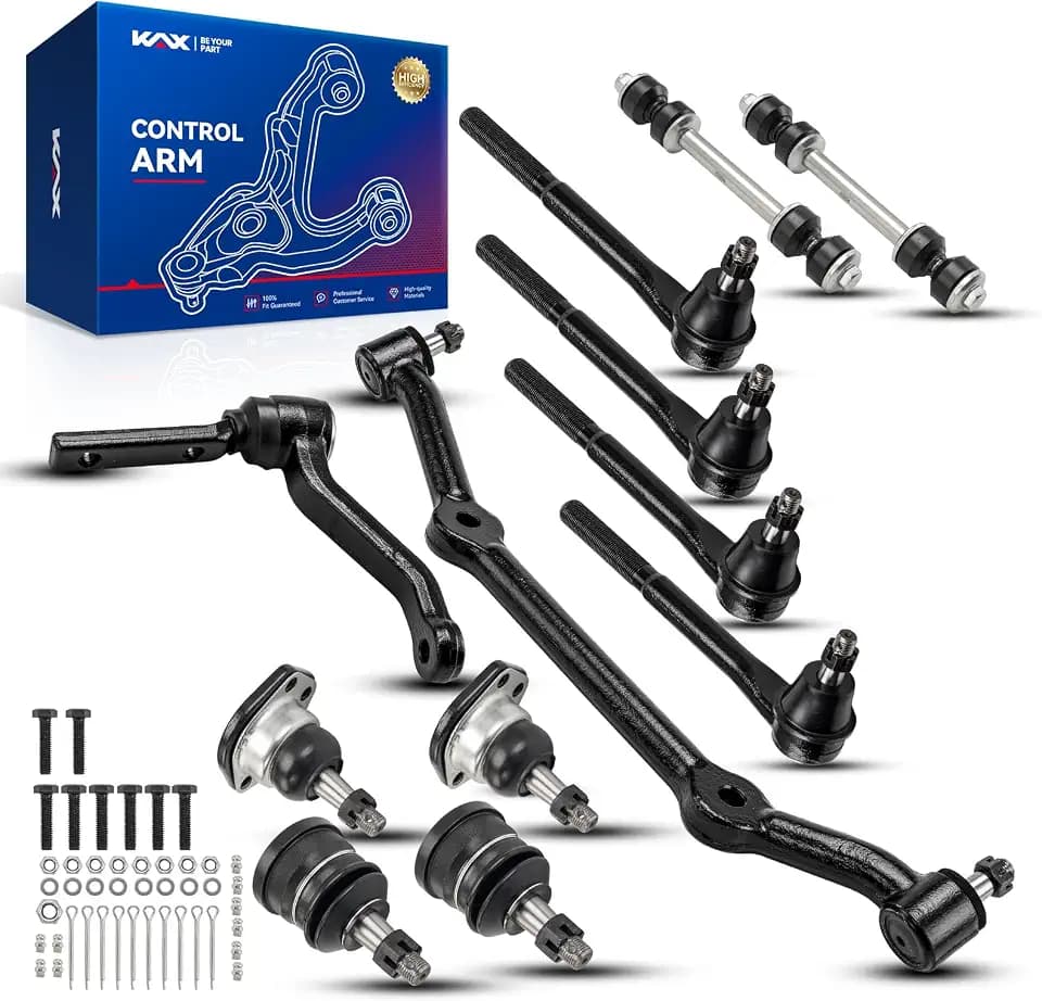 KAX Front Upper Ball Joints Center Link Idler Arm for Chevy Blazer S10