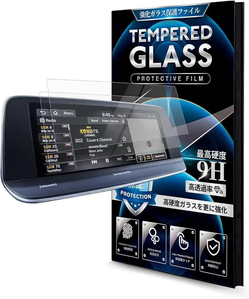 Karltys 2 Pack Screen Protector for Tempered Glass for 2020-2022 Kia Telluride EX SX /2020-2022 Kia Niro 10.25-Inch Accessories (No Glare & Finge)