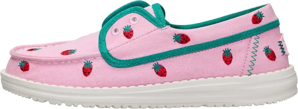 HEYDUDE Women's Wendy Cru Embroidered Slip On Loafer | Canvas Upper