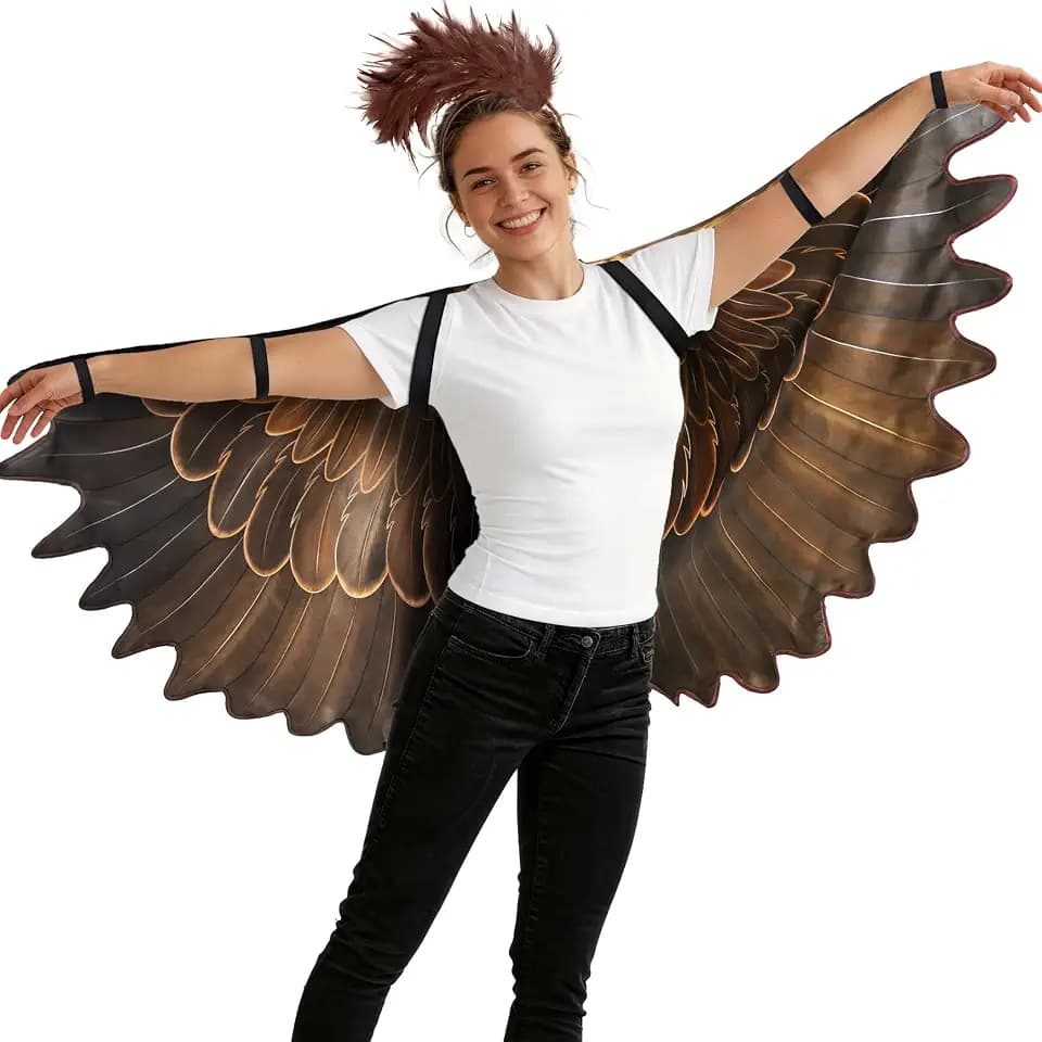 Double-Sided Eagle Bird-Wings Costumes for Adults Halloween Masquerade