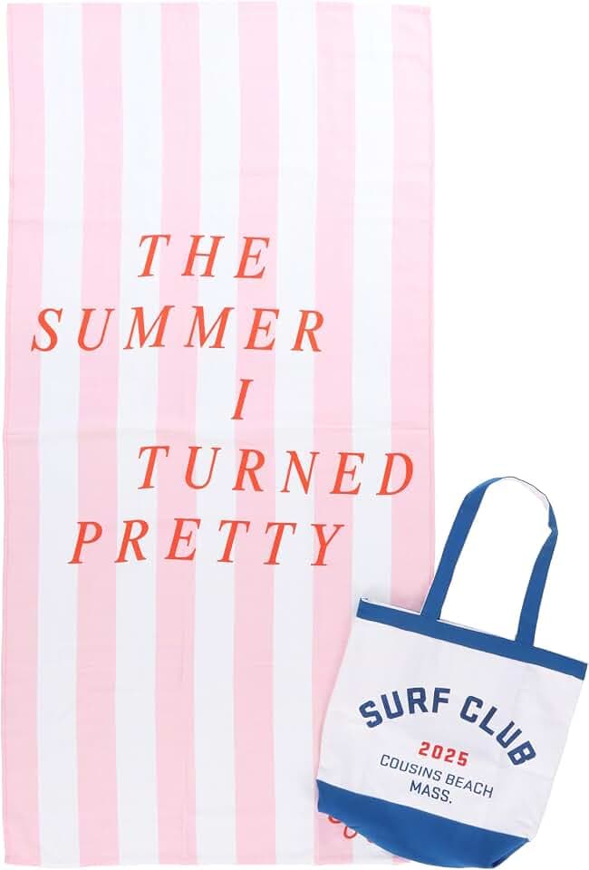 Jay Franco Beach Towel and Tote Bag Set - 16" x 14.5" Canvas Shoulder Handbag with 28" x 58" Super Soft Absorbent Bath Towel
