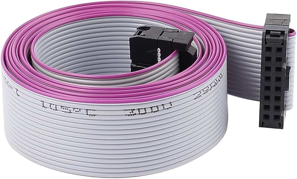 uxcell 2.54mm Pitch IDC 16-Pin Dual Female Connector Flat Ribbon Cable Wire