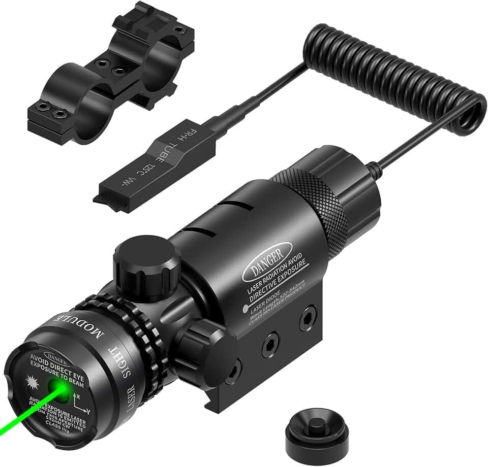 Feyachi Tactical Green Laser Sight with Picatinny Rail Mount & Barrel Mount