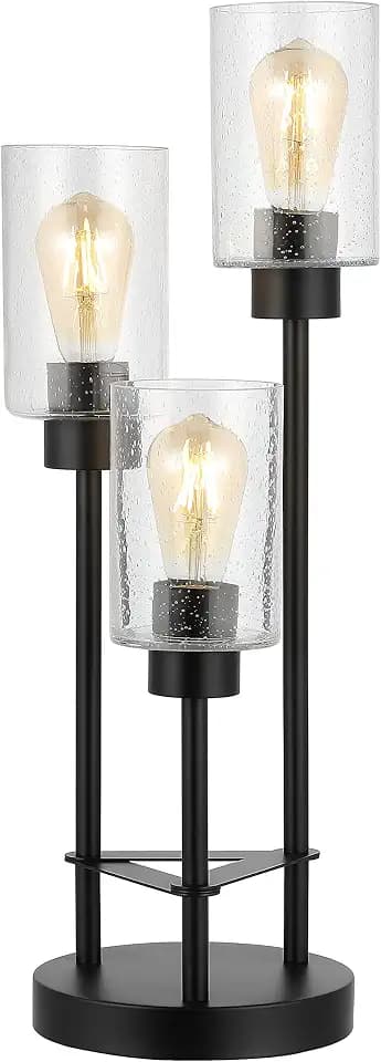 JONATHAN Y Axel 3-Light Candlestick Accent Table Lamp 20.5", Black