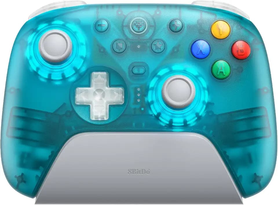 8Bitdo Ultimate 2 Wireless Controller for PC,Apple/Steam/Android,Clear Blue