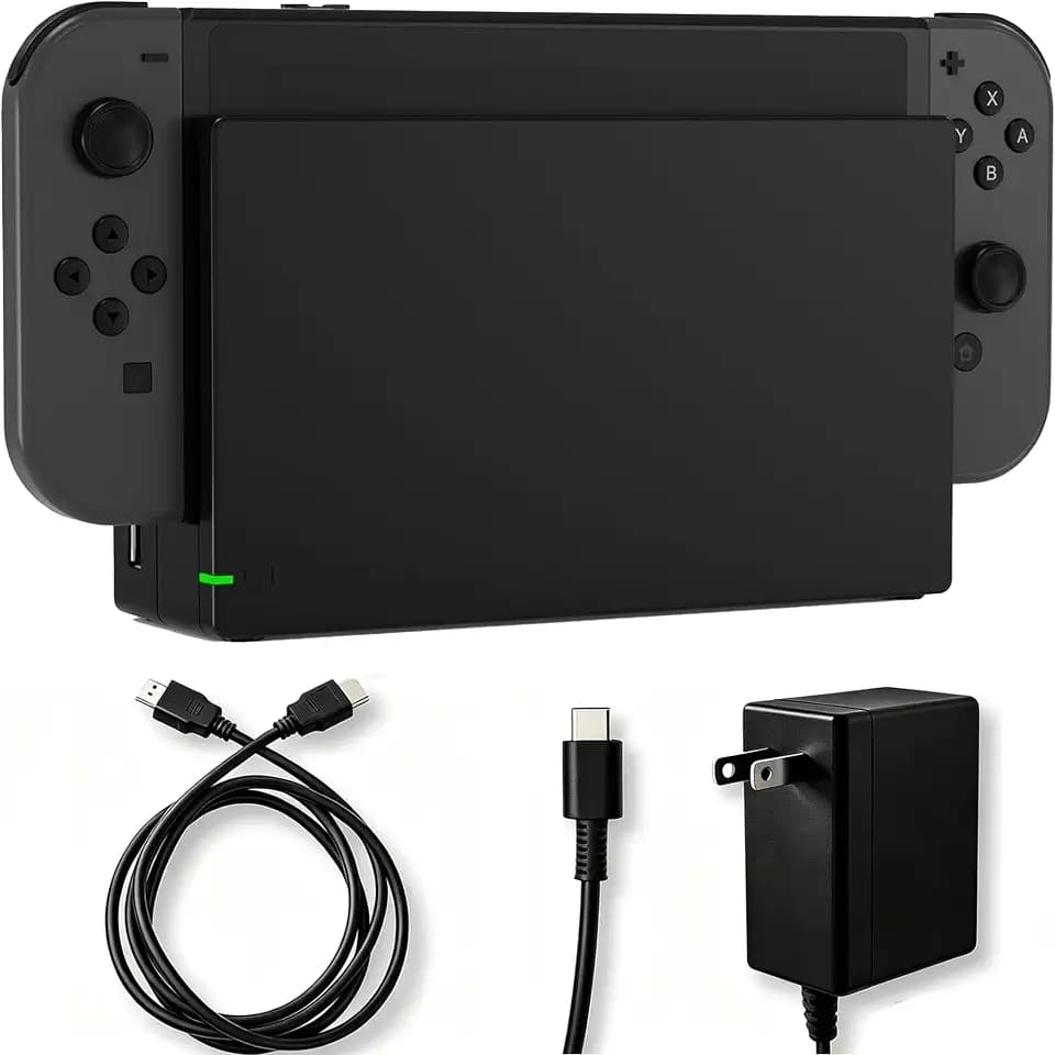 TV Dock Station for Nintendo Switch/Switch OLED, Portable 3-in-1 TV Dock Station Replacement Kit, Includes Original IC Module, AC Charger & High-Speed HDMI Cable for 1080P HD Output & Console Charging