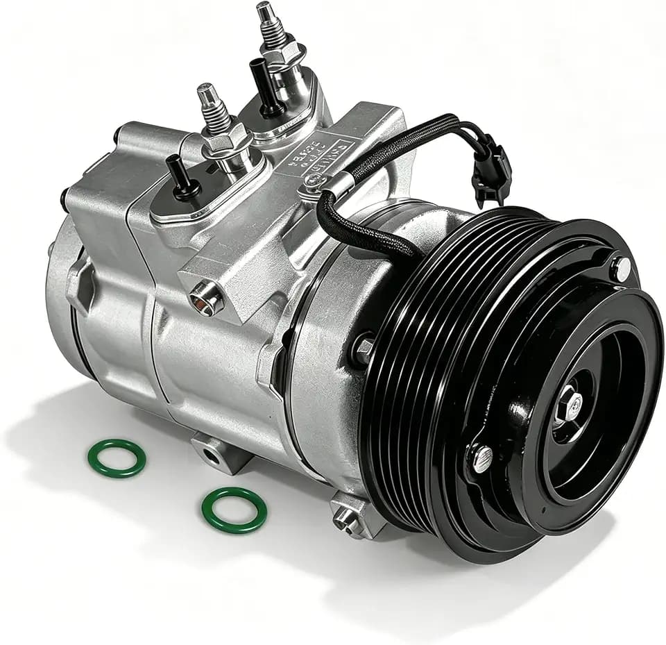 A/C Air Conditioner Compressor with Clutch Replacement for Ford Explorer 2006-2010, Fits Mercury Mountaineer 2006-2010 9L2Z19703D