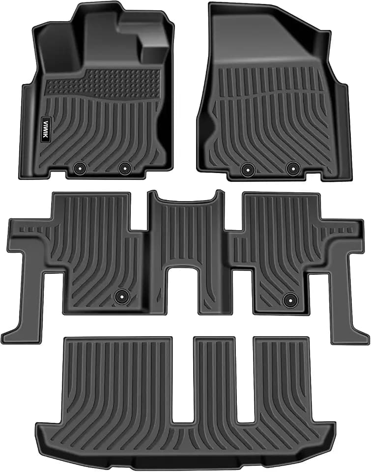VIWIK Floor Mats Fit for Nissan Pathfinder 7 Seat 2013-2020
