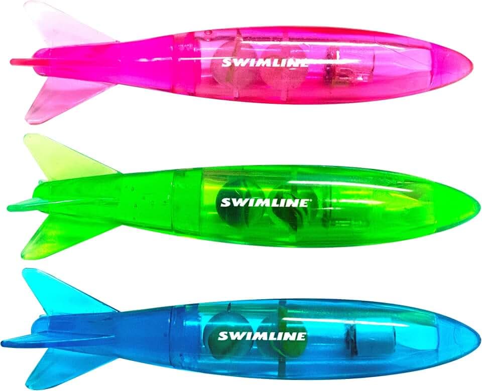 Swimline | Underwater Dive Toys for Kids | Light-Up Torpedoes