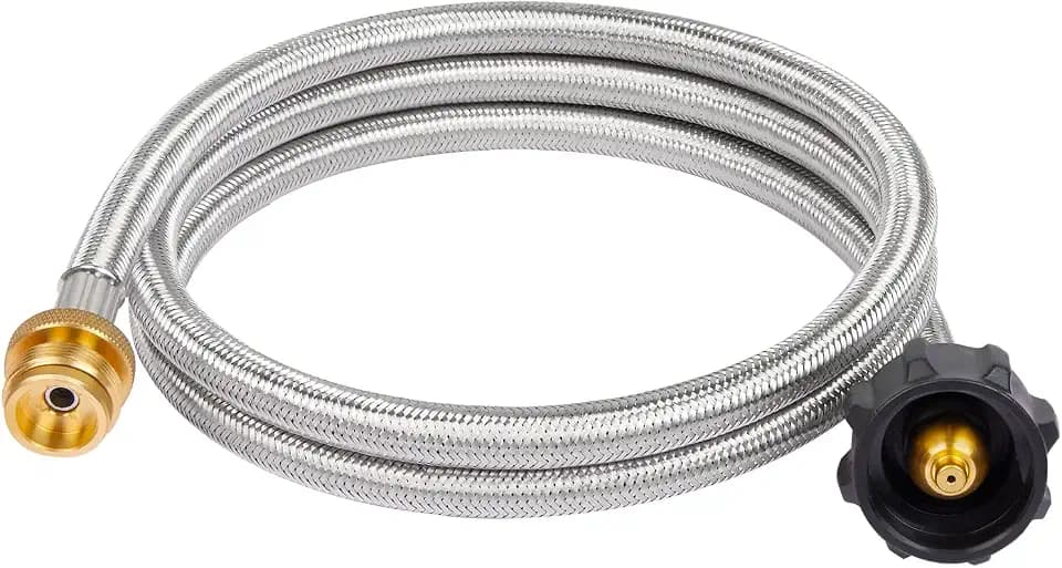 GASPRO 5 FT Propane Hose Adapter 1 lb to 20 lb Converter, QCC Fittings