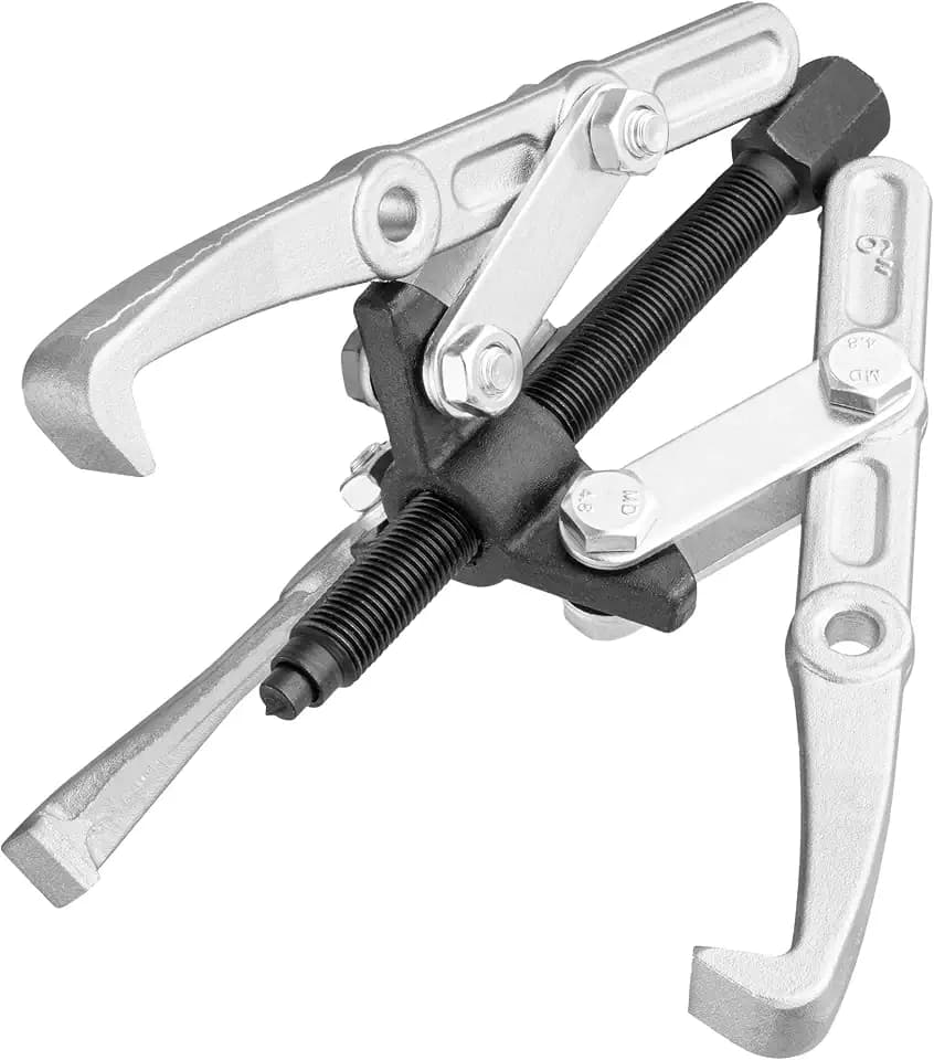 E•Werk - 3 Jaw Gear Puller - 6" - Wheel Bearing Removal Kit for Tight Pulley, Flywheel & Brake Disc - Heavy-Duty Separator w/Reversible Jaws for Automotive Maintenance & Vehicle Repairs