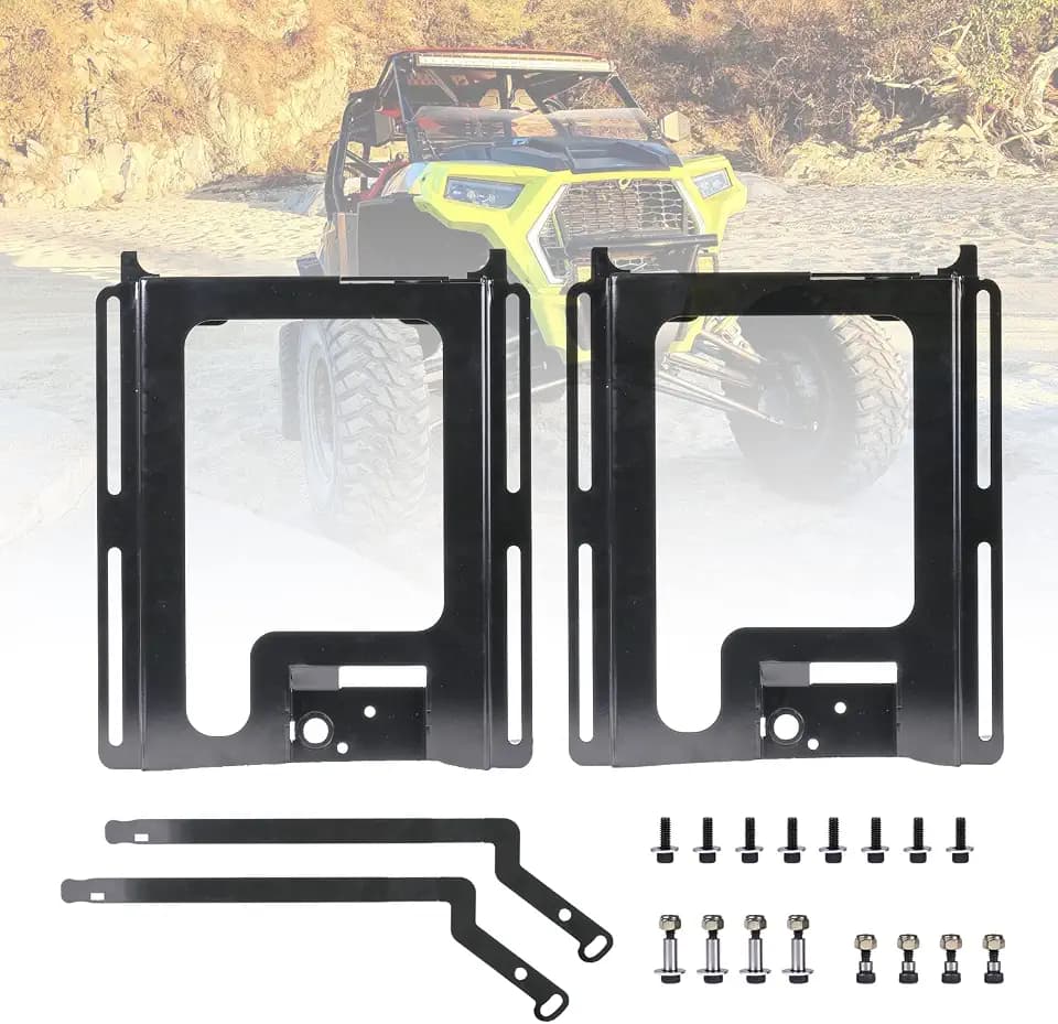Goldfire RZR Seat Accessories,Universal RZR Seat Lowering Base 1.5" Recline Seat Drop Brackets Replacement Mounts for Polaris RZR 800 / 900 / S 1000 / XP 1000 / XP Turbo /General Models