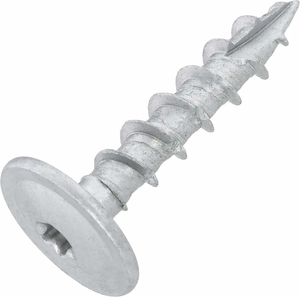 Pfostenverbinderschraube 10x50 mm, 100 Stück, ETA Zulassung, gehärtet mit Korrisionsschutz Zink-Lamellenbeschichtung, Pfostenschraube TX40
