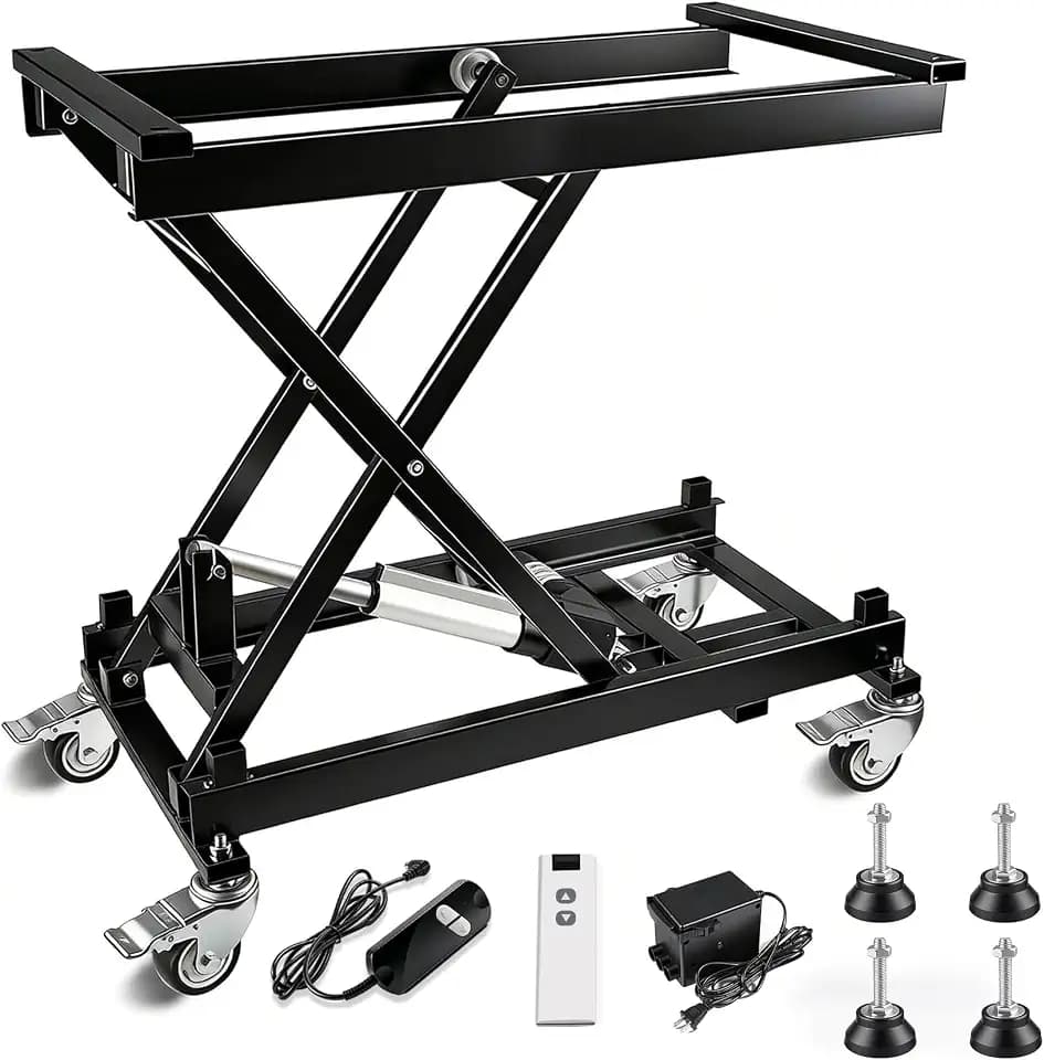 Electric Scissor Lift Table, 440LBS Capacity, 7.1–26 in Height