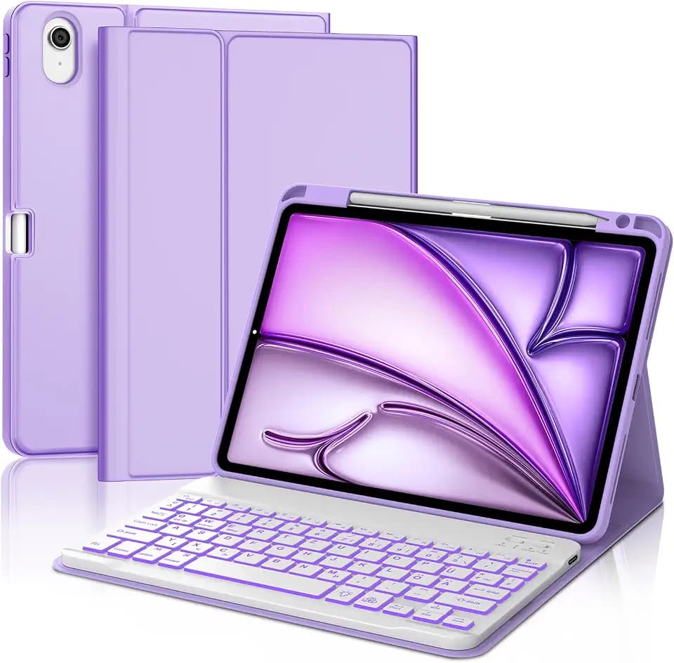 Hülle mit Tastatur für 11" iPad Air (M4 2026/M3/M2) QWERTZ