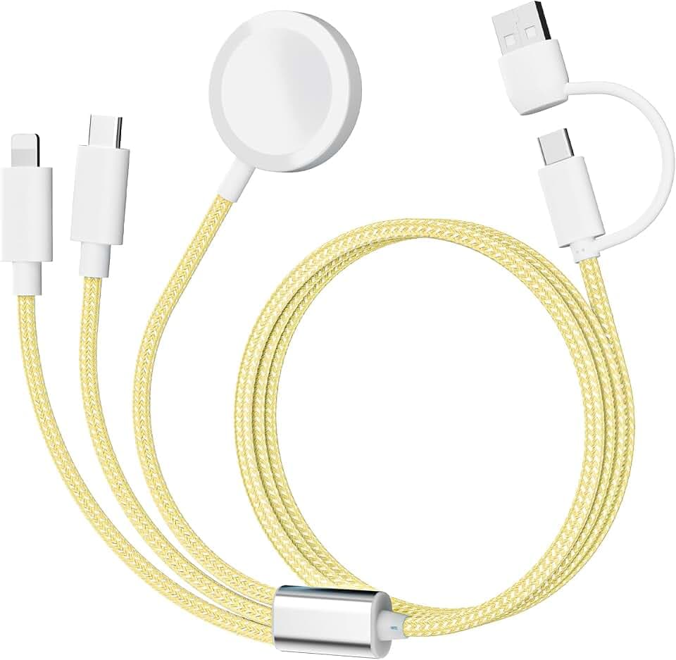 Rose Tattoo 3 in 2 USB C Charging Charger Cable Compatible with Apple Watch