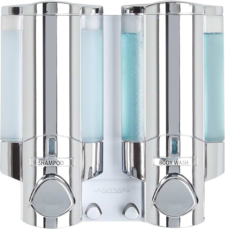 Better Living Products 76245-1 AVIVA Two Chamber Dispenser, Chrome
