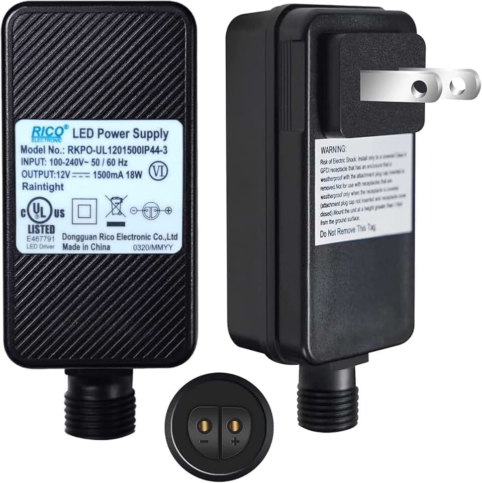 EAGWELL 12V 1A Class 2 Power Supply 18W