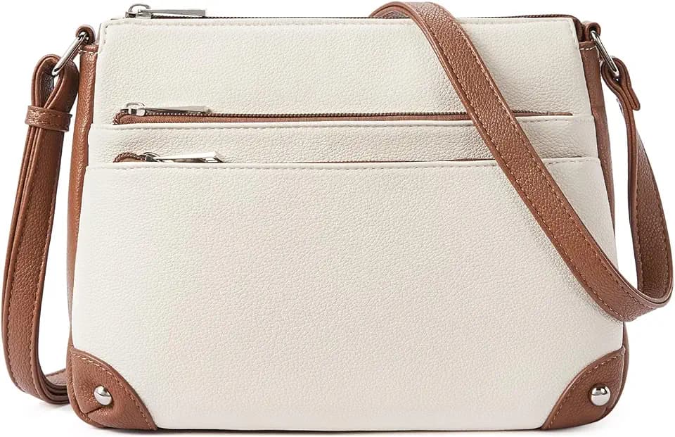 WESTBRONCO Crossbody Bags for Women, Medium Purses with Multi Zipper Pocket