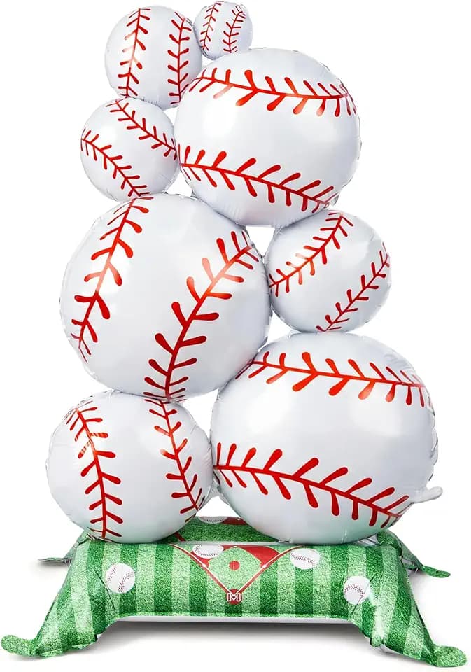 Soulchen 1 Pcs Giant Baseball Balloon Self Standing Party Decorations