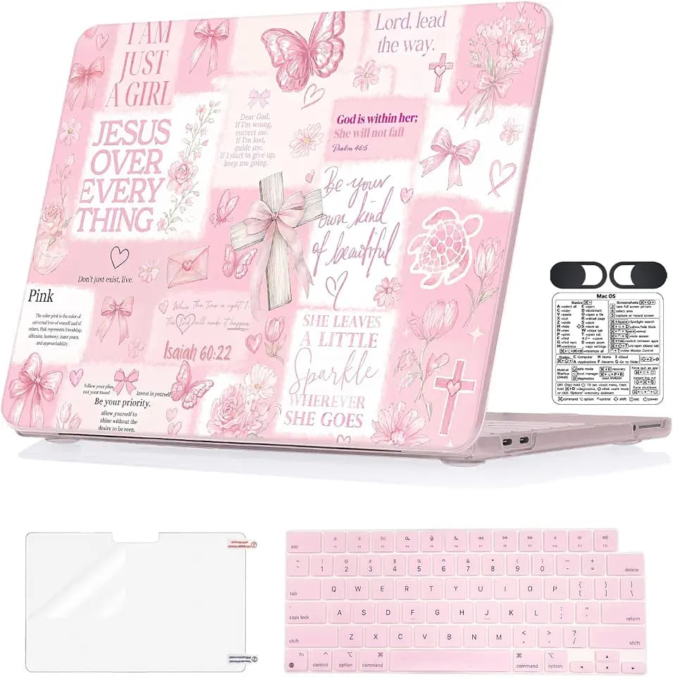 Pink Collage Pattern Case for MacBook 2026 Neo 13 Inch A18 Pro A3404