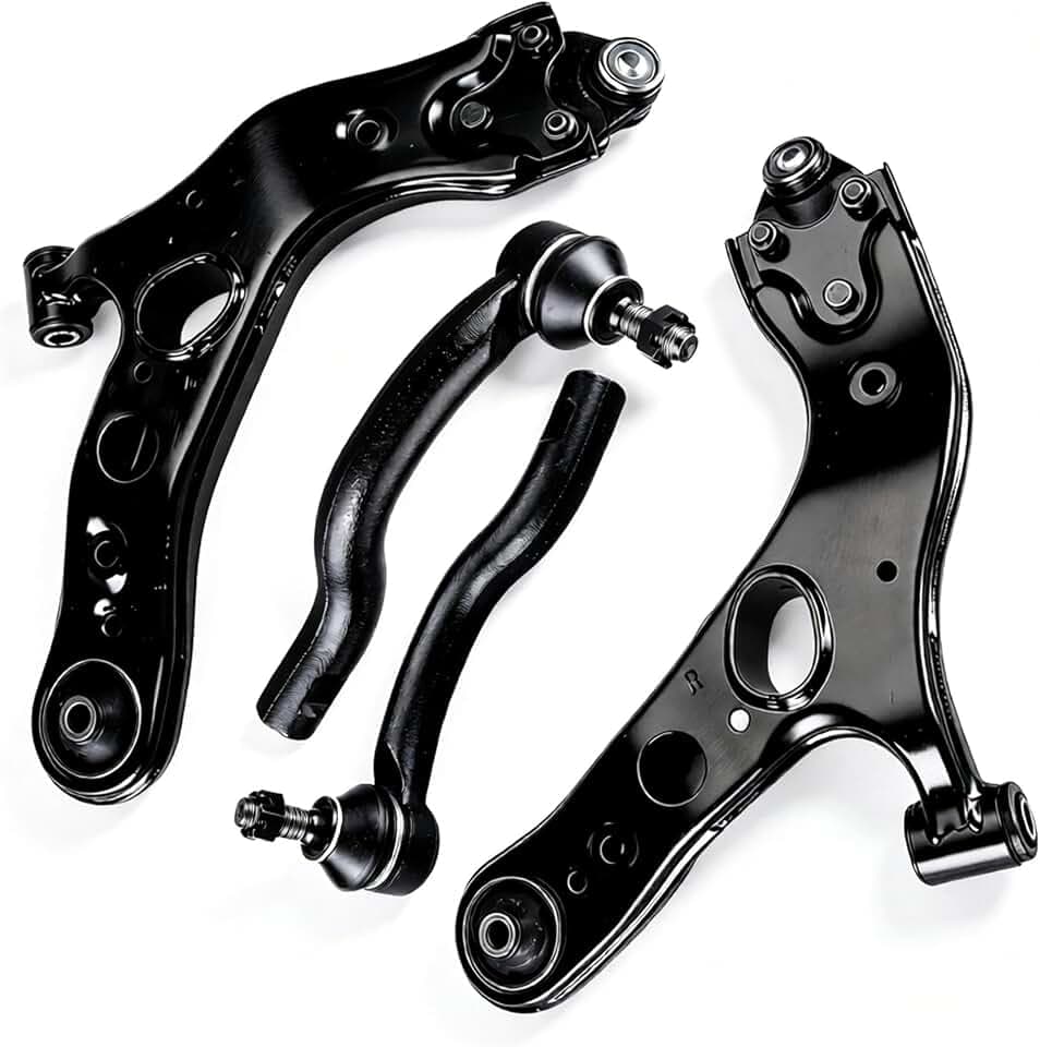 4PC Front Lower Control Arm+Outer Tie Rod for Toyota RAV4 2006-2018