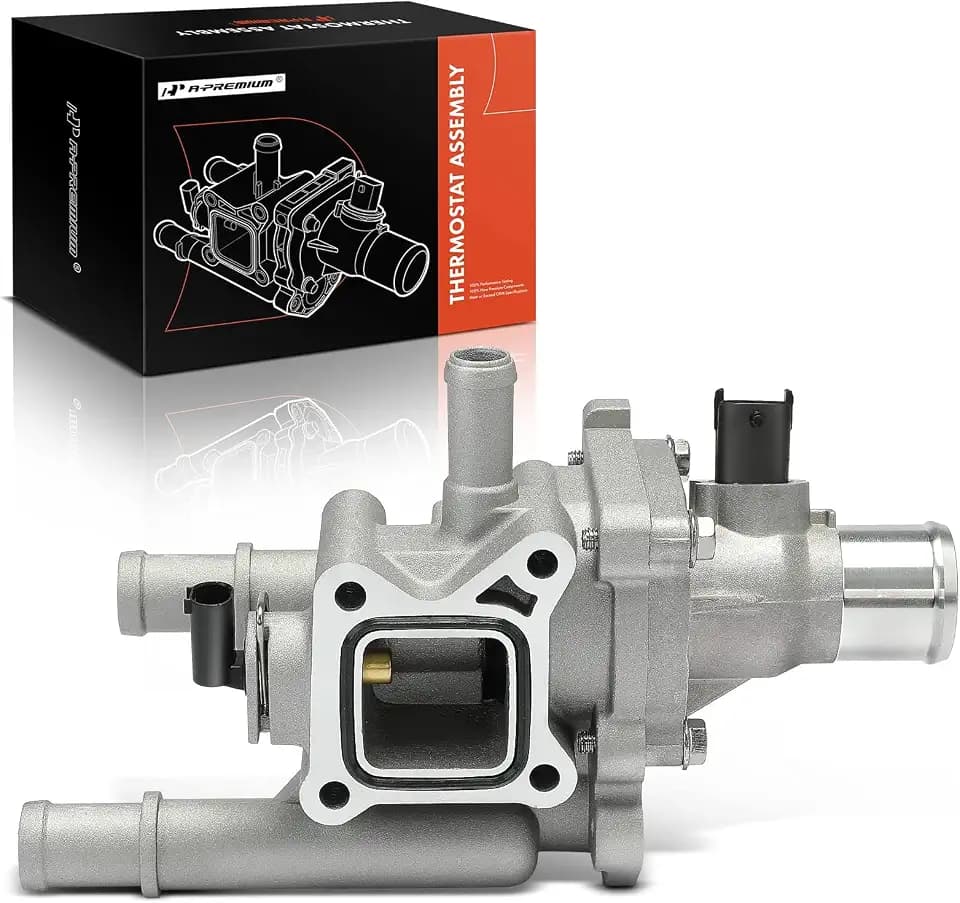 A-Premium Upgraded Aluminum Engine Coolant Thermostat Housing Assembly