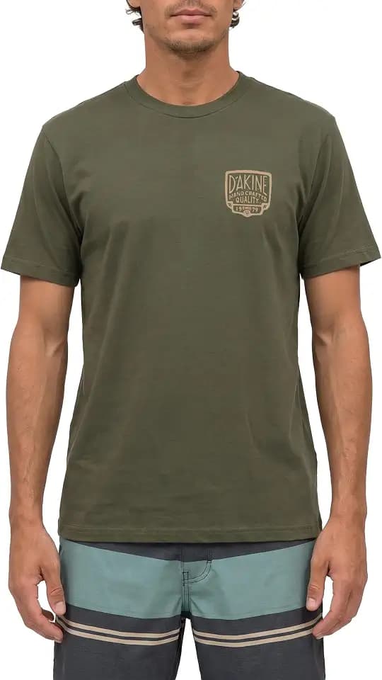 Dakine Men's Badged Short Sleeve T-Shirt – Regular Fit, Pre-Shrunk, Soft-Touch Logo Tee