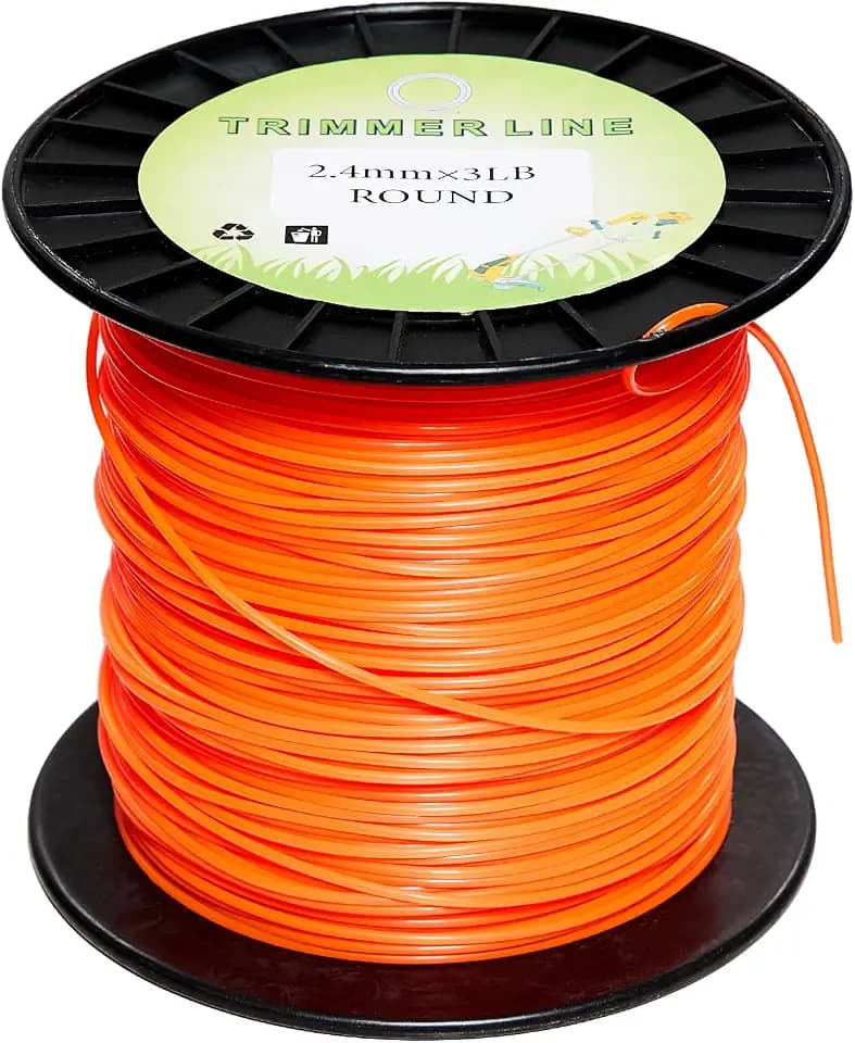 095" Commercial Trimmer Line 3LB Donut Orange Round Nylon