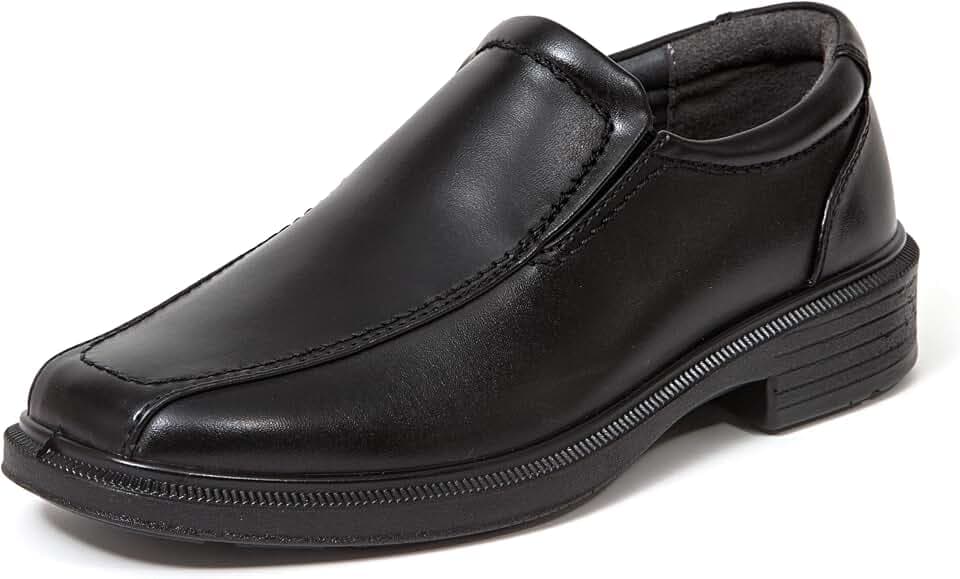 Deer Stags Boys' Greenpoint Jr Slip On Youth Dress Shoes Loafers for Church, Formal, School Uniform / Black / 1 Little Kid / Medium
