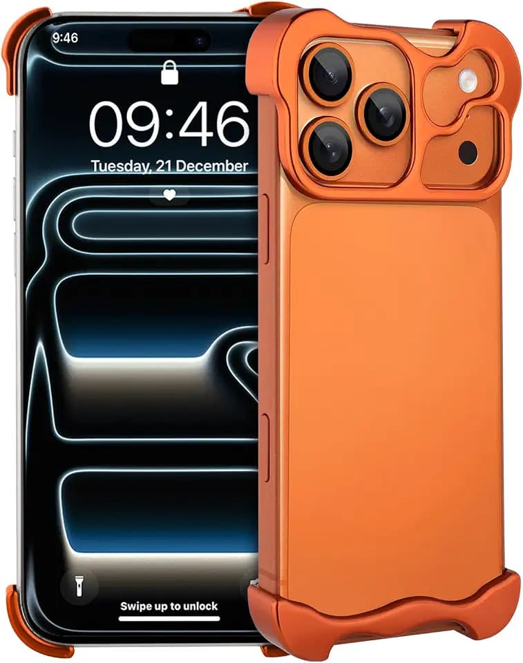 Frameless Phone Case Crafted for iPhone 17 Pro Max Orange