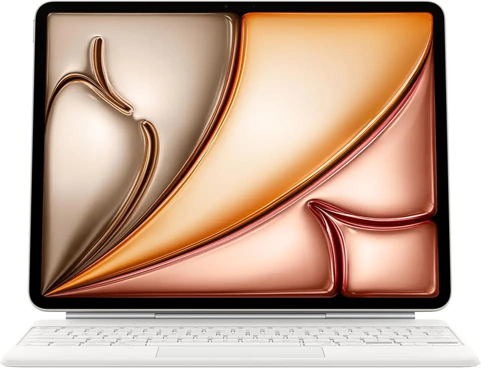 Apple Magic Keyboard Case für das 13" iPad Air (M3), besonders angenehmes Tippen, integriertes Trackpad, Norwegisch – Weiß ​​​​​​​