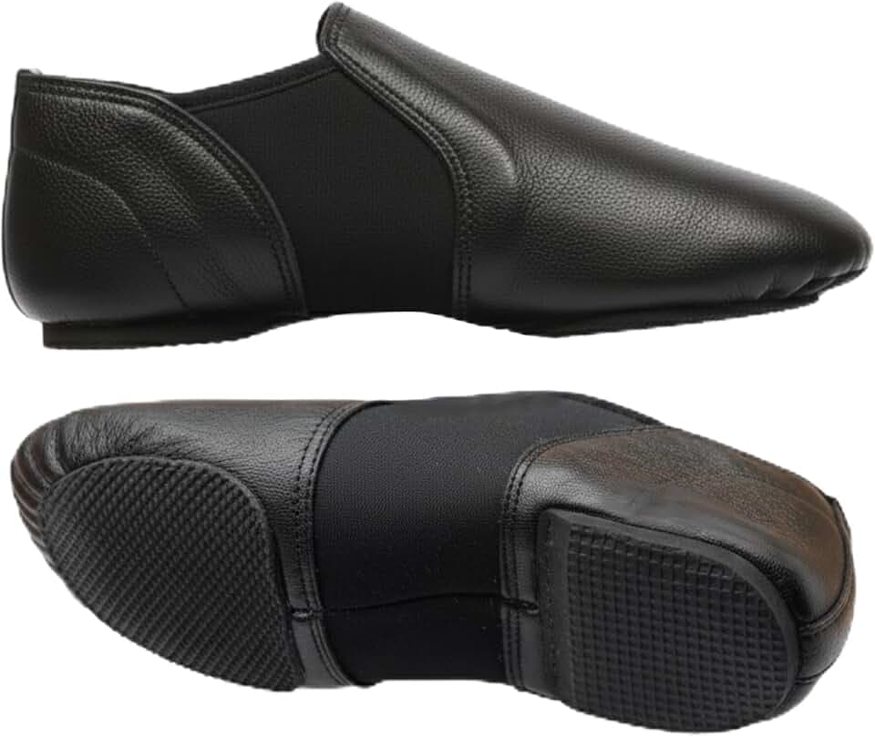 Jazz-Tanzschuhe aus weichem Leder, Neopren, zum Überschlüpfen
