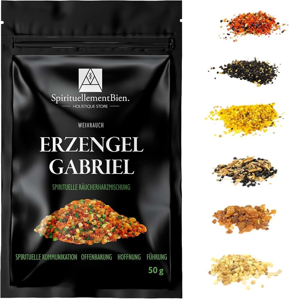 Weihrauch Erzengel Gabriel – Heiliges & Authentisches Harz in Körnerform 50 g – Für Räuchergefäß oder Duftbrenner – Spirituelle Kommunikation – Offenbarung – Hoffnung – Führung