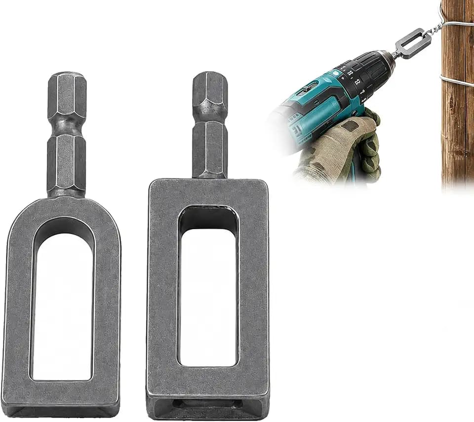 Electric Drill Wire Twisting Tool for Drill,Wire Twister Tool for Drill,Heavy Duty Wire Twister, Professional Wire Twisting Tool for Fencing, Rebar Tying, and Construction, Alloy Steel