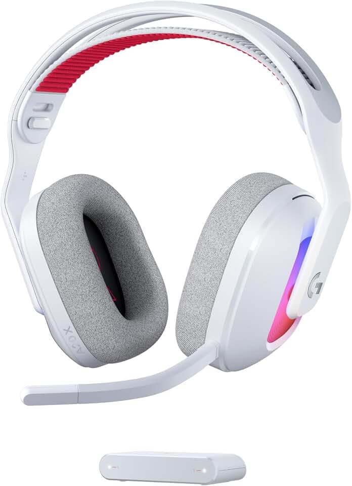 Logitech G Astro A20 X LIGHTSPEED Kabelloses Gaming-Headset | Für PS5, Xbox, Nintendo Switch, PC, 2-System PLAYSYNC AUDIO, Bluetooth, RGB, 48-khz-Boom-Mikrofon - Weiß