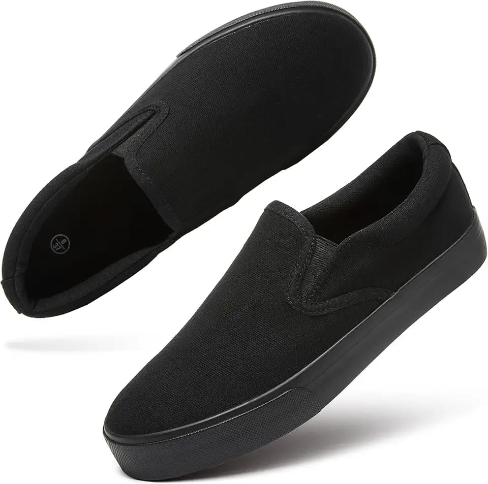 Women's Canvas Slip On Sneakers Non Slip Loafers