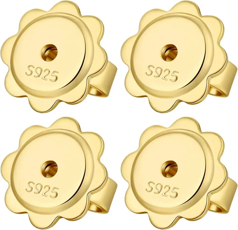 Ohrstecker Verschluss Silber Ohrring Verschluss Nickelfrei Ohrring Stopper f¨¹r Ohrringe Ohrring R¨¹ckstecker Ohrring Stecker Halter Ohrringe Verschluss Hinten f¨¹r Schwere Ohrringe