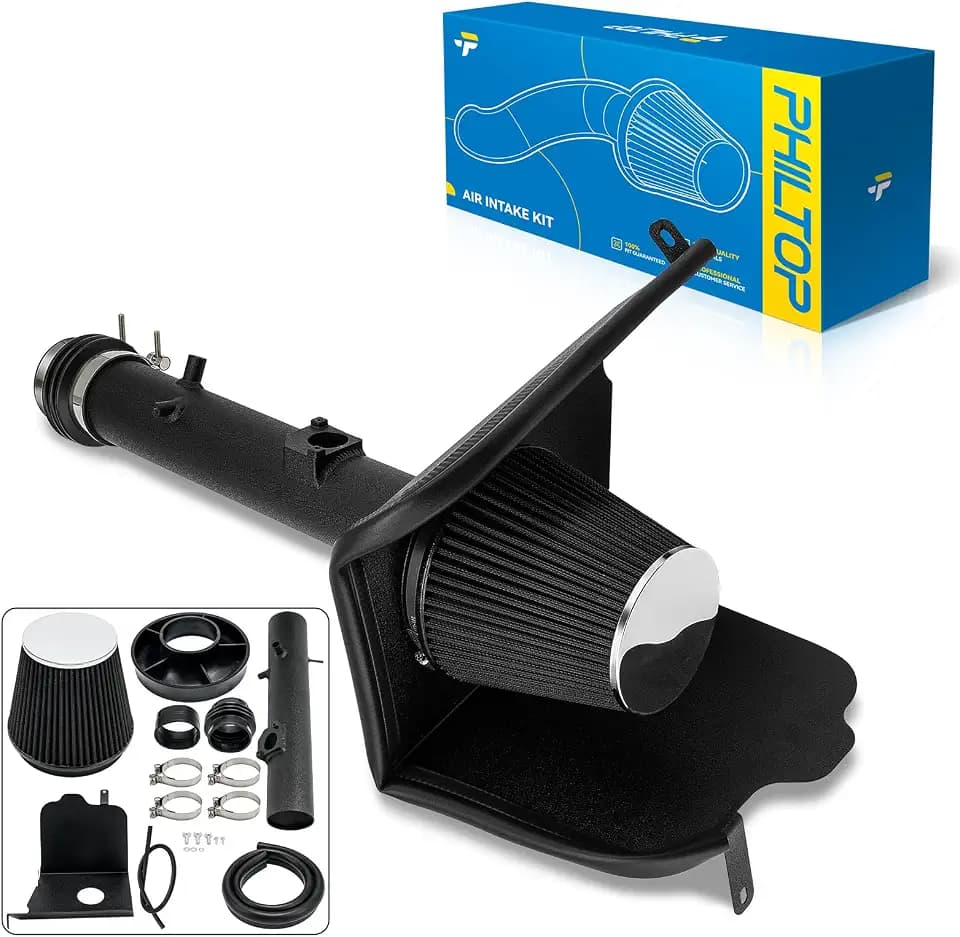 PHILTOP 3" Cold Air Intake Kit for 2005-2011 Toyota Tacoma 4.0L, Black