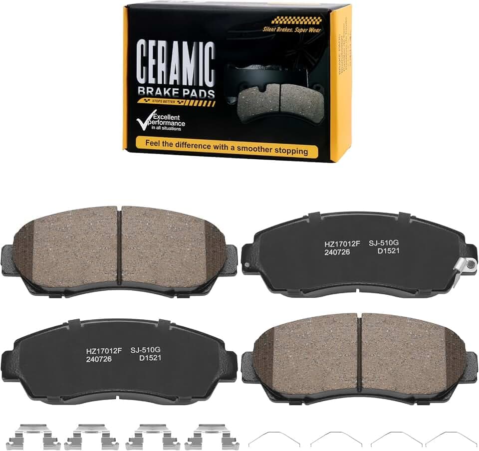 D1521 Front Premium Ceramic Disc Brake Pads Fit For Honda CR-V 2020-2022 Hybrid EX/EX-L/Touring, For CR-V 2012-2016 AWD 2.4L,For Honda Crosstour 2013-2015, For Subaru Legacy 2016-2019 2.5i