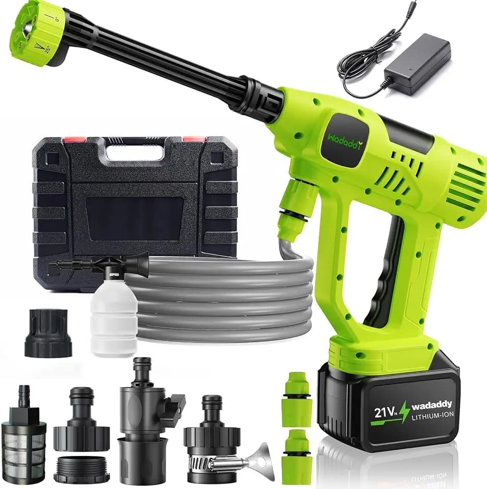 Cordless Car Washer, 1100PSI, Portable Cleaning Tool with 6-in-1 Nozzle