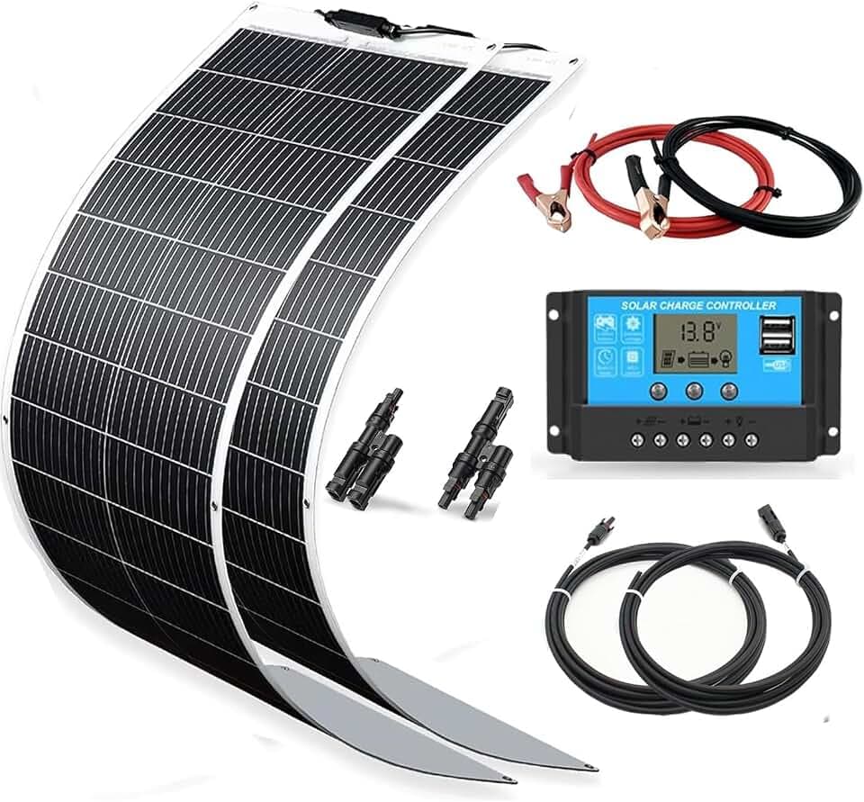 Solarpanel-Kit Flexibel 200W Set, Wohnmobil Solaranlage Boot Camper